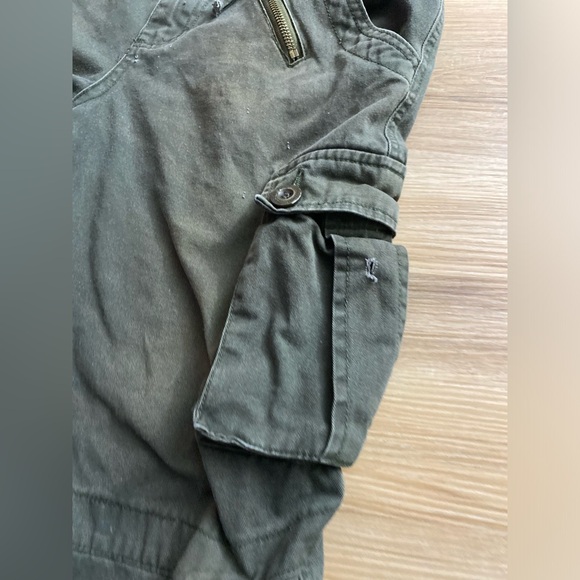 ❤️❤️Vintage U.S. Army Ultra High Waisted Semi-distressed Cargo Wide Leg Pants - Picture 6 of 12